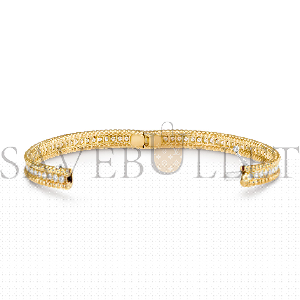 v*n cl*f arpels perlÉe Di*m*nds bracelet, 1 row, medium model - yellow gold, Di*m*nd  vcarp27b00